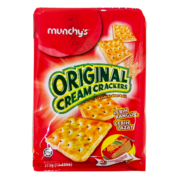 MUNCHYS ORG CREAM CRACKERS 375g