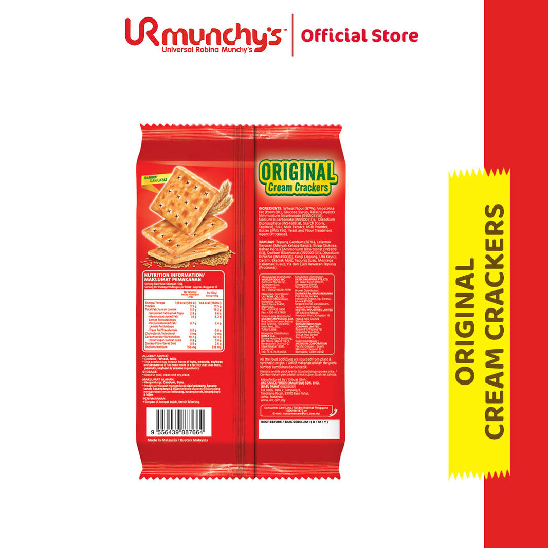 MUNCHYS ORG CREAM CRACKERS 375g