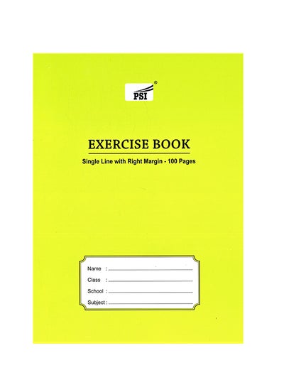 Aroma Yellow Single Lined with Right Margin Exercise Book (160 Pages), 1 Piece