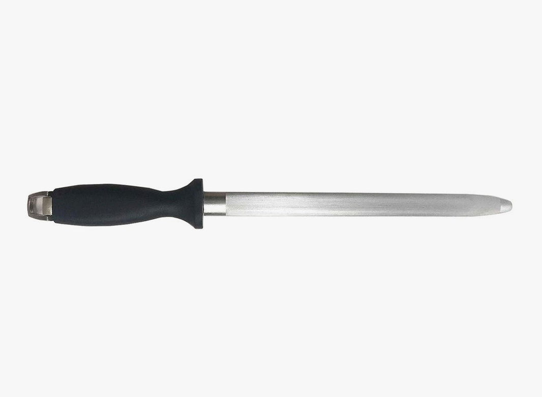 Stainless Steel Pattur Knife Sharpener Black/Silver - 12inch Premium Carbon Steel Knife Sharpener Stick