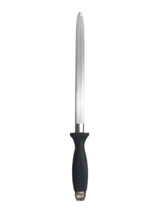 Stainless Steel Pattur Knife Sharpener Black/Silver - 12inch Premium Carbon Steel Knife Sharpener Stick