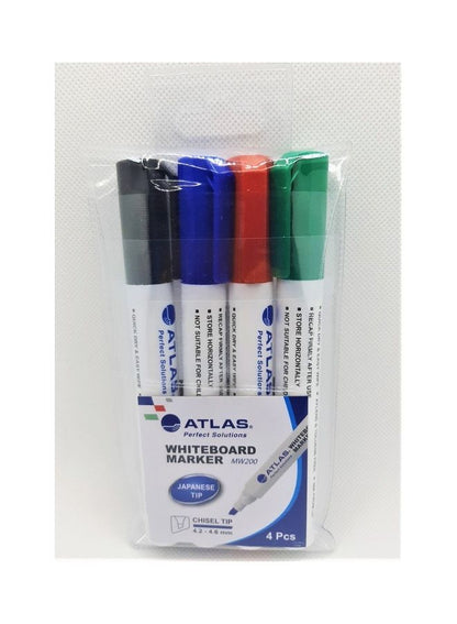 Atlas Permanent Marker 4Pcs Pack