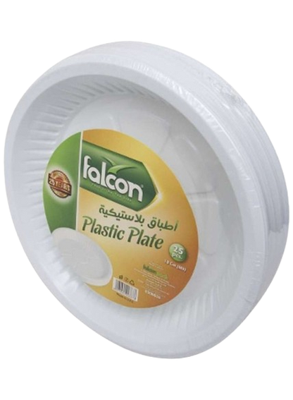Falcon 25-Piece Plastic Plates 26cm