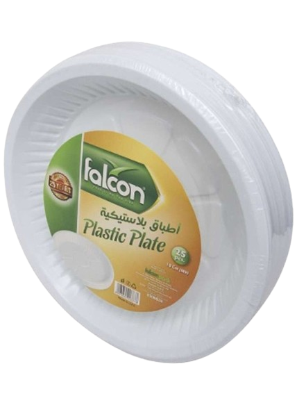 Falcon 25-Piece Plastic Plates 26cm