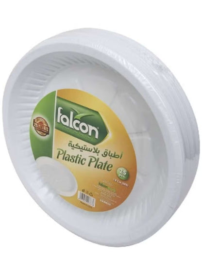Falcon 25-Piece Plastic Plates 26cm