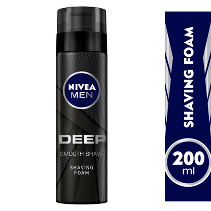 NIVEA MEN DEEP SMOOTH SHAVE FOAM 200ML