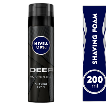 NIVEA MEN DEEP SMOOTH SHAVE FOAM 200ML