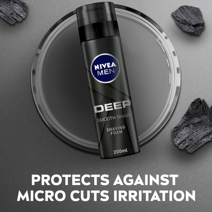 NIVEA MEN DEEP SMOOTH SHAVE FOAM 200ML