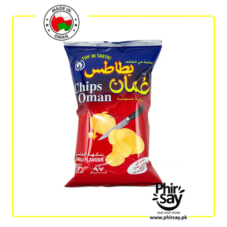 Oman Chips Chilli Flavour Potato Chips, 97g