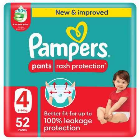 PAMPERS PANTS 9-14KG 52PNT
