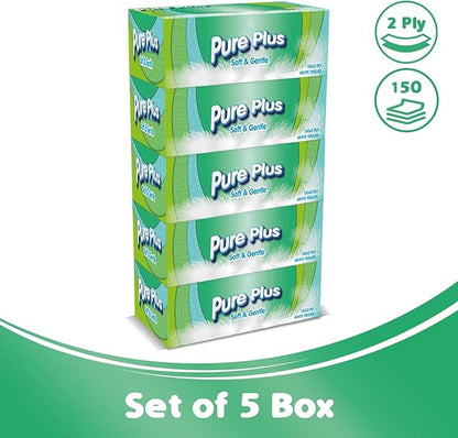 PURE PLUS FACIAL TISSUE 200MX190M 500 SHEET