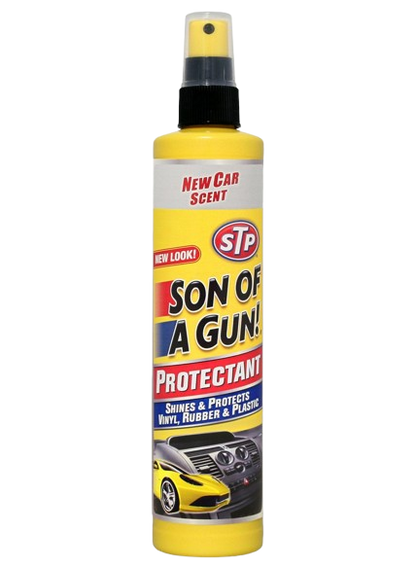 STP Son Of a Gun Protectant - 295ml  Shines And Protects Vunyl, Rubber And Plastic, New Car Scent