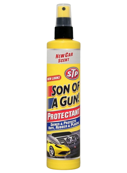 STP Son Of a Gun Protectant - 295ml  Shines And Protects Vunyl, Rubber And Plastic, New Car Scent