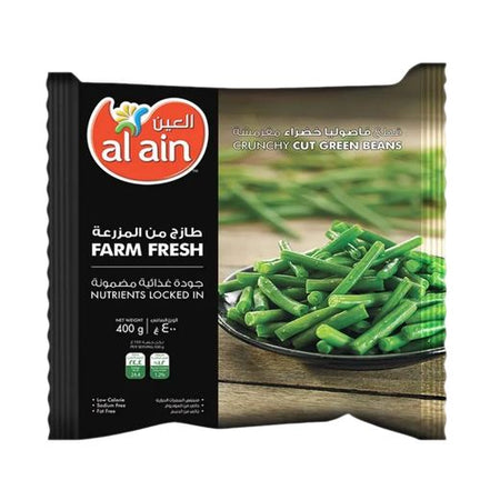 Al Ain Farm Fresh Crunchy Cut Green Beans, 400g