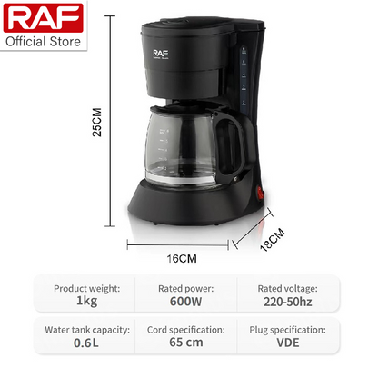 RAF COFFEE MAKER 600ML SB-80128-8