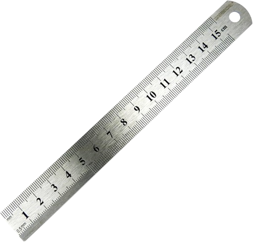 Metal Ruler, 15cm RM-15