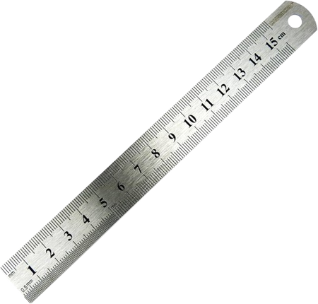 Metal Ruler, 15cm RM-15
