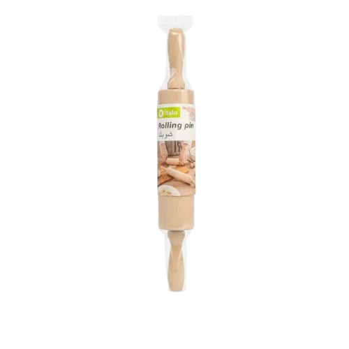 Italo Wood Portable Movable Rolling Pin Stick With 360degree Rotating- 30.5cm , Essential Dough Roller for All Your Baking Needs Wood Dough for Fondant, Pie Crust, Cookie, Pastry,  Dough Rolling Pin 4x30.5cm