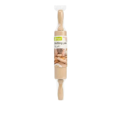 Italo Wood Portable Movable Rolling Pin Stick With 360degree Rotating- 30.5cm , Essential Dough Roller for All Your Baking Needs Wood Dough for Fondant, Pie Crust, Cookie, Pastry,  Dough Rolling Pin 4x30.5cm