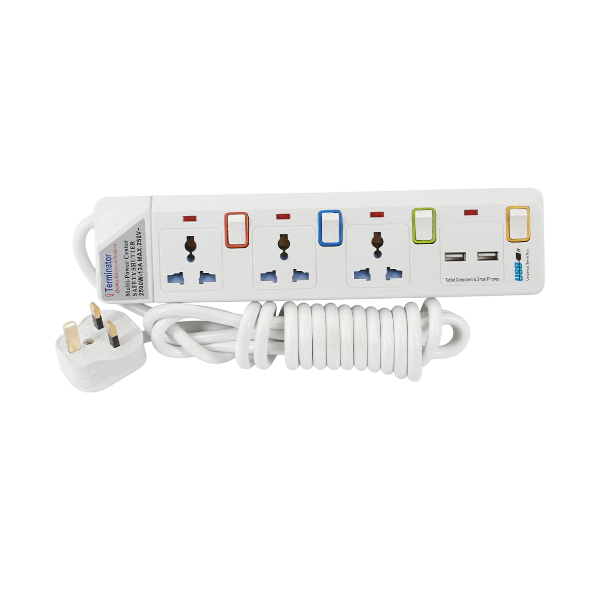 Terminator Extension Socket 3Way 3M #Tpb913 2Usb