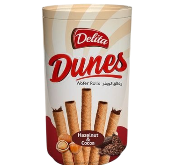 Delita Dunes Vanilla Wafer Rolls, 250g