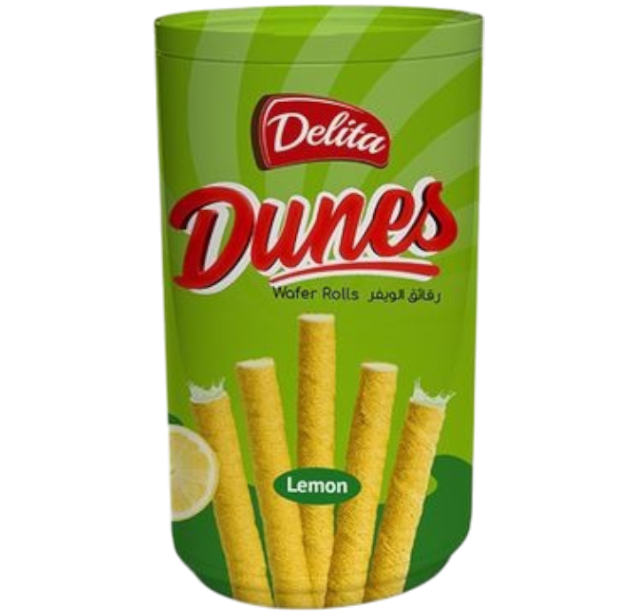 Delita Dunes Lemon Wafer Rolls, 250g