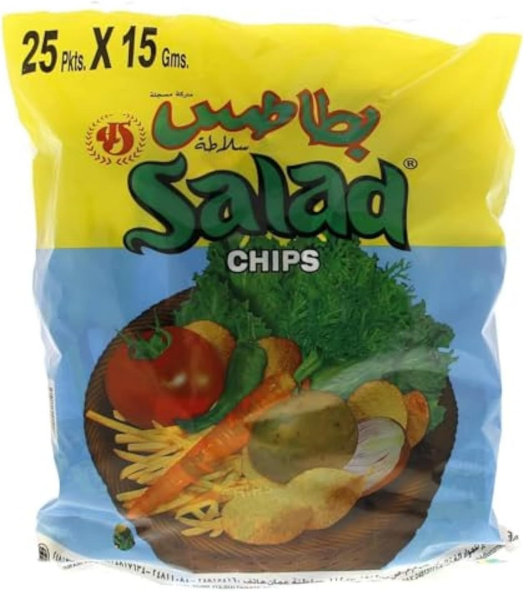 SALAD CHIPS 25x15gm
