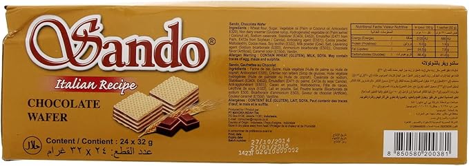 SANDO CHOCOLATE WAFER 24x32gm