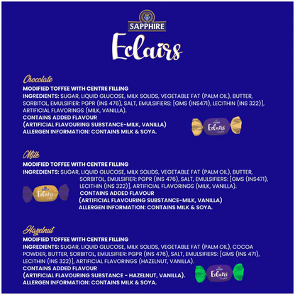 SAPPHIRE ECLAIRS HAZELNUT 800gm