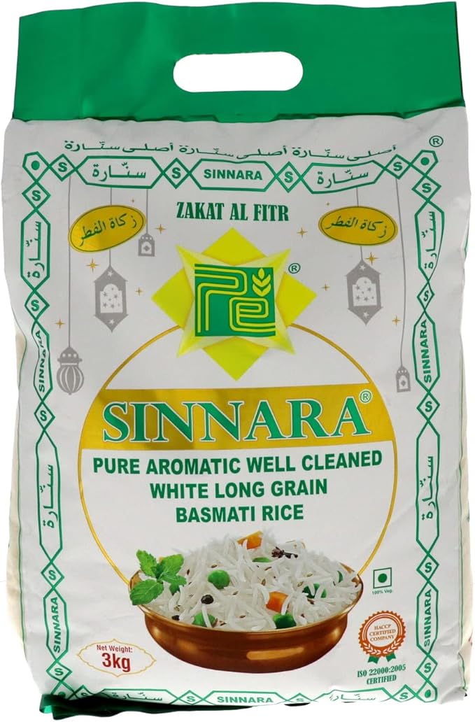 SINNARA INDIAN BASMATI RICE 3Kg