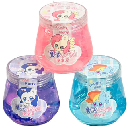 Bubble Mud Glitter Slime for Kids 1 Piece Set