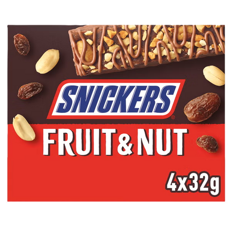 SNICKERS FRUIT & NUTS 4x32gm