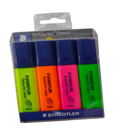 STAEDTLER HIGHLIGHTER 4Pcs WP4A53