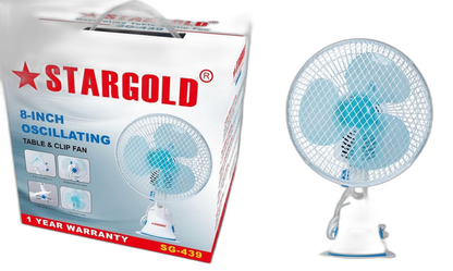 STARGOLD TABLE & CLIP FAN SG-439.