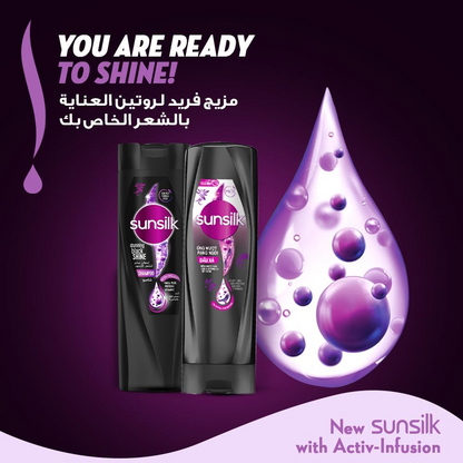 SUNSILK STUNNING BLACK SHINE SHAMPOO 400ML
