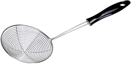 Spider Stainer Steel Wire Skimmer Spoon with Handle for Kitchen Frying Food, Pasta, Spaghetti, Noodle, Fries – Hot Pot Net Drainer/Strainer Ladle Strimmer – 16cm