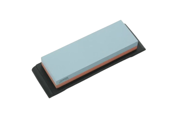 Knife Sharp Premium stone Sharpening Stone 2 Sider -Stone Knife Sharpener with Flattening Stone; Nonslip Rubber Base