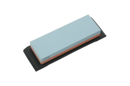 Knife Sharp Premium stone Sharpening Stone 2 Sider -Stone Knife Sharpener with Flattening Stone; Nonslip Rubber Base
