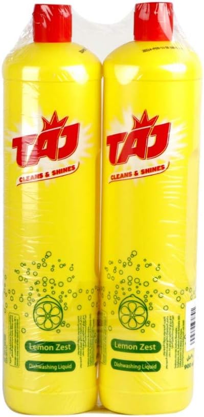 TAJ LEMON ZEST DISH WASH 2X900ML