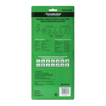 TERMINATOR EXTE/ SOCKET 4WY TPB 524-5M
