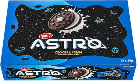 TIFFANY ASTRO COOKIES& CREAM BISCUIT 14x36gm