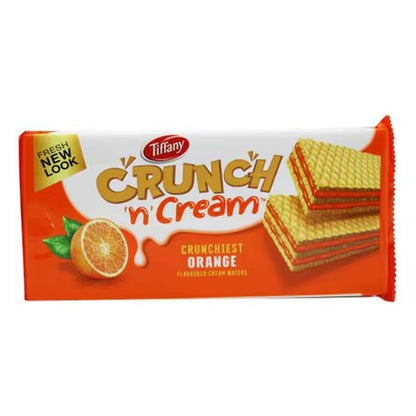 TIFFANY CRUNCH CREAM ORANGE WAFER 135gm
