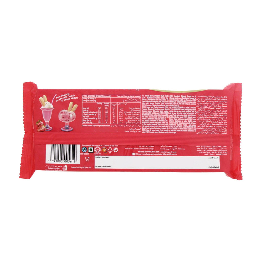 TIFFANY CRUNCH CREAM STRAWBERRY WAFER 135G
