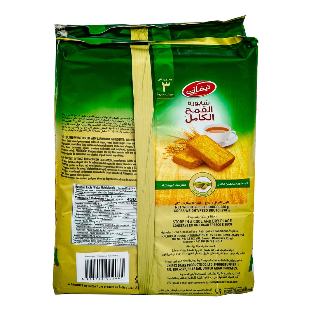 TIFFANY WHEAT RUSK CRMD 2x280gm