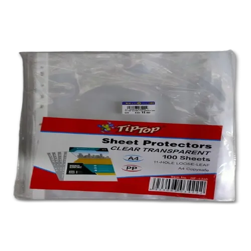TIPTOP CLEAR FILE PROTECTOR 100Pcs F002625T