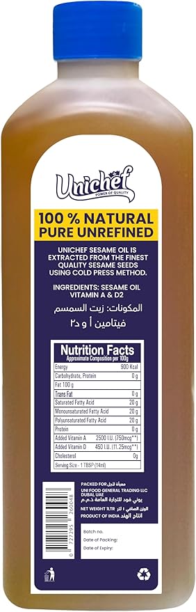 UNICHEF SESAME OIL 1 Ltr
