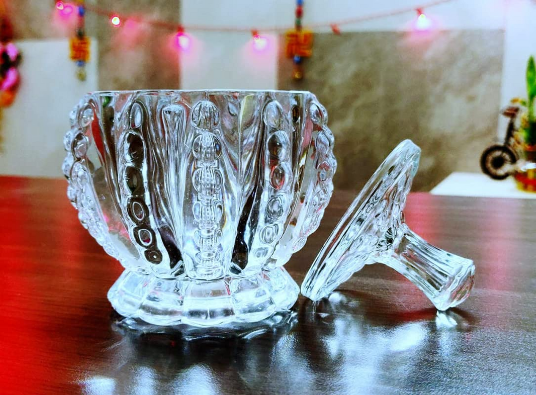 VELVET GLASS CANDY JAR VG178