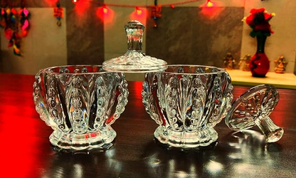 VELVET GLASS CANDY JAR VG178