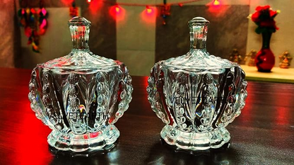 VELVET GLASS CANDY JAR VG178