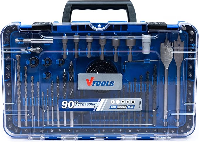 VTOOLS DRILL & BIT SET 90pcs VT3103